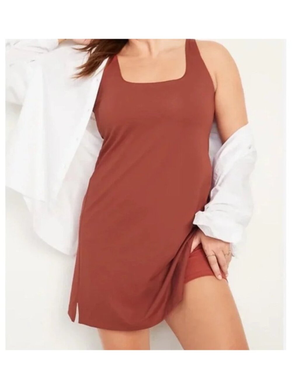 Old Navy PowerSoft Athletic Dress XS Petite Cherry Birch